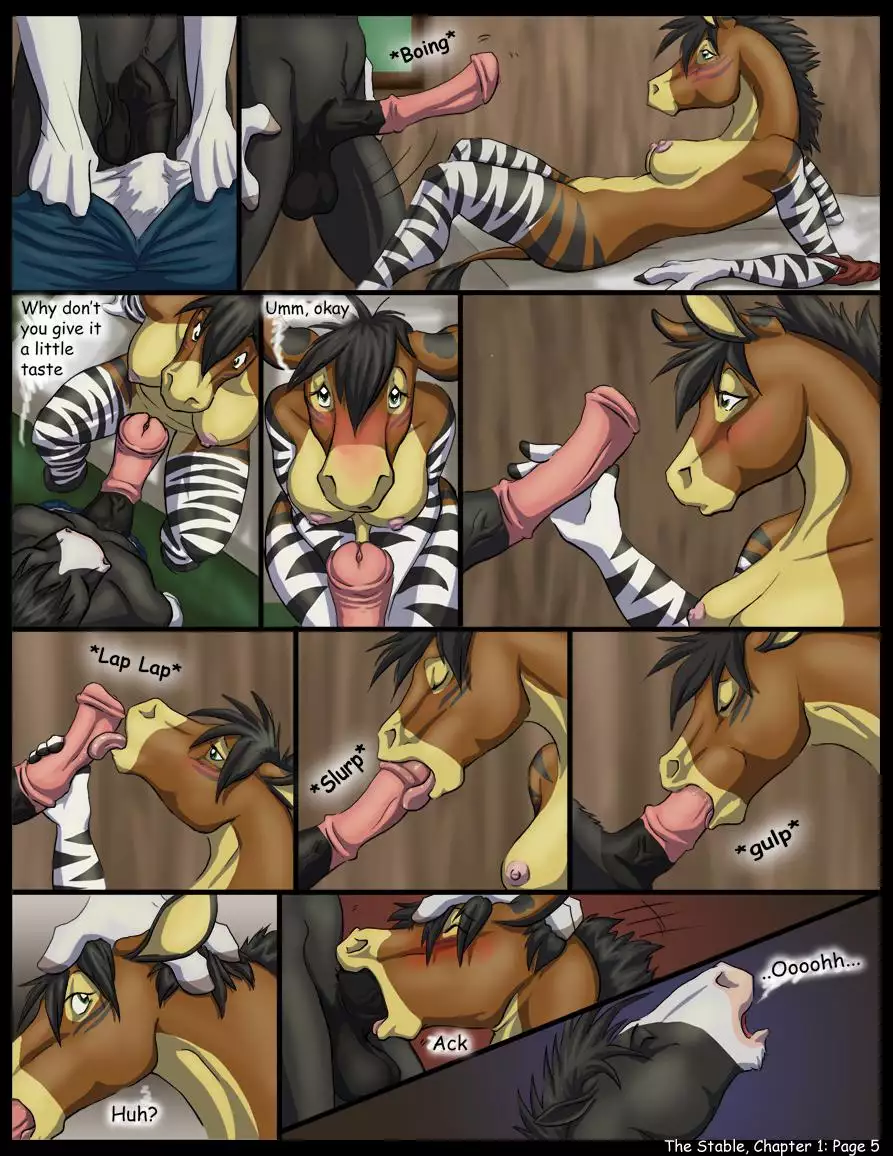 The Stable - Zoey's First Day Furry Yiff Comic.